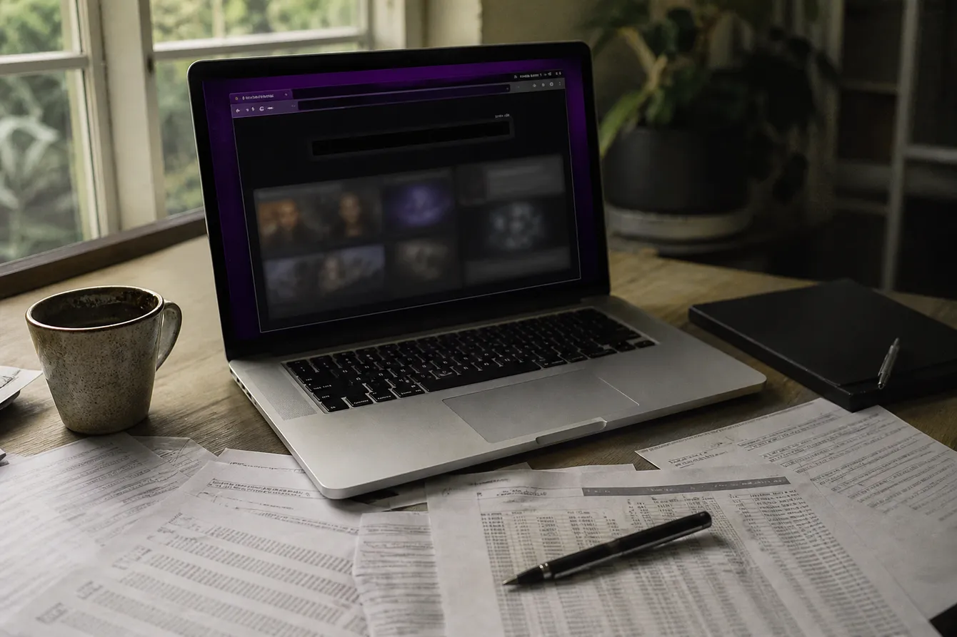 A desktop setup illustrating the use of Tor Browser and IP address data in the context of dark web privacy.